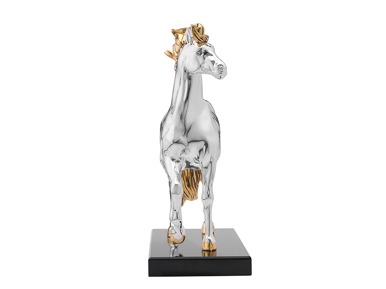 Silver plated big Horse home décor - Shazé