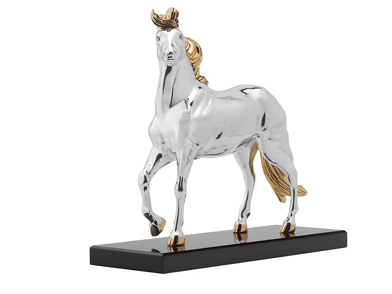 Silver plated big Horse home décor - Shazé